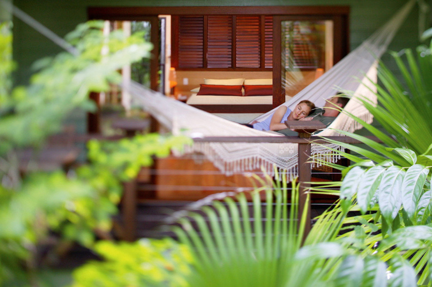 Relaxing in the tropical surrounds of Silky Oaks Lodge